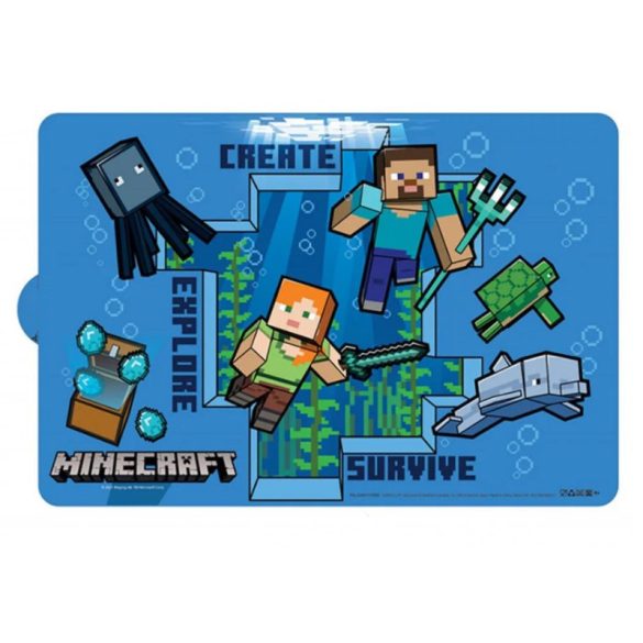 Minecraft kék színű tányéralátét 