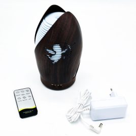   Aromaterápiás párologtató, illatosító, Cupido mintával, 100ml kapacitással, sötétbarna