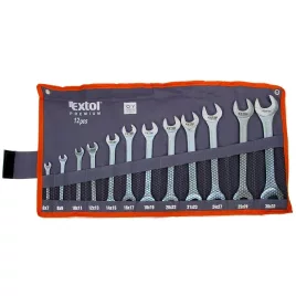   Extol Premium 12 darabos villáskulcs készlet vászon tartóban (6-32 mm)