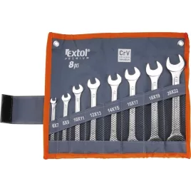   Extol Premium 8 darabos villáskulcs készlet vászon tartóban (6-22 mm)