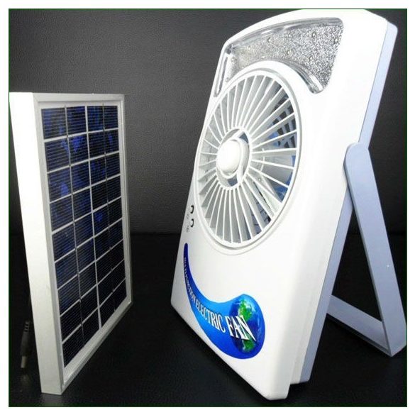 Napelemes ventilátor LED világítással