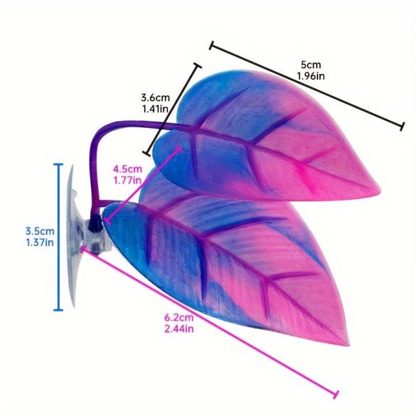 Dupla rétegű akvárium dekor, levél alakú hal elbújó