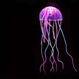   Medúza akvárium dekoráció, fluoreszkáló világító szilikon medúza dekoráció