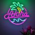 Aloha Pálmafa Tengerparti LED Neon Tábla