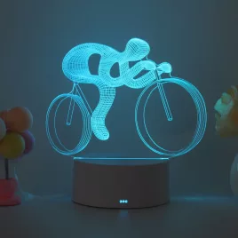   3D hegyi kerékpár LED éjszakai fény, állítható fényerővel