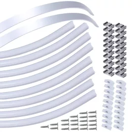   10 csomag 50 cm-es flexibilis ezüst LED csatorna tejfehér LED
