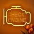 3D Ívelt 'CHECK ENGINE' LED Neon Tábla