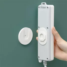   1db Fehér, Nyommentes Ragasztóval Ellátott Tápcsipesz Tartó