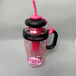   Nagy kapacitású 1200 ml-es műanyag sport vizespalack fogantyúval és szívószállal