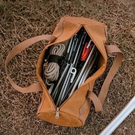   Erős vászon szerszámtáska széles szájú kialakítással