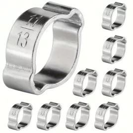   48 db-os Cinkbevonatú Rozsdamentes Acél Dupla Fülű Tömlőbilincs Készlet