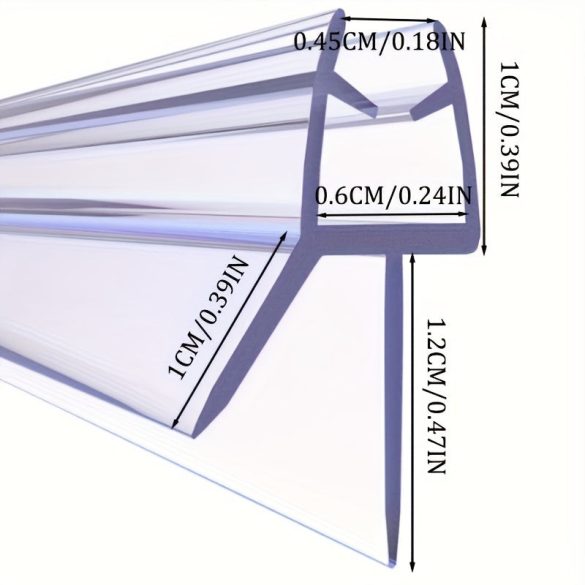 2db89.99 cm-es szilikon zuhanyajtó tömítés