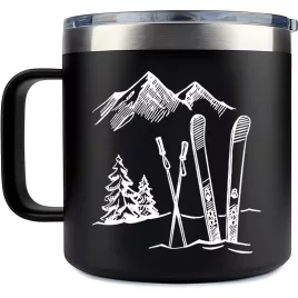   hódeszkás, 420 ml-es rozsdamentes acél duplafalú termosz, bögre