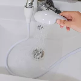   Csaptelepre szerelhető hajzuhany, kisállat, macska, kutya fürdető, zuhanyfej