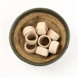   12db, Fa szalvéta gyűrűk, natúr mintás fa szalvéta csat