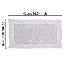   1db Vintage Rectangle Poliészter Keverék Szőtt Asztali Terítő