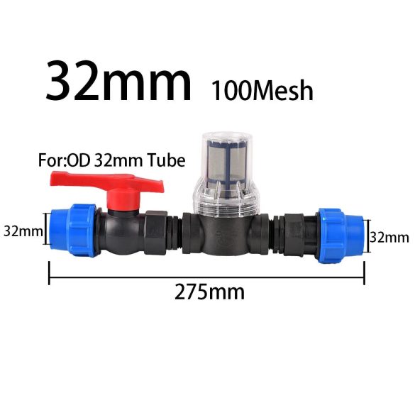 Öntözőcső szűrő különböző hálóval
