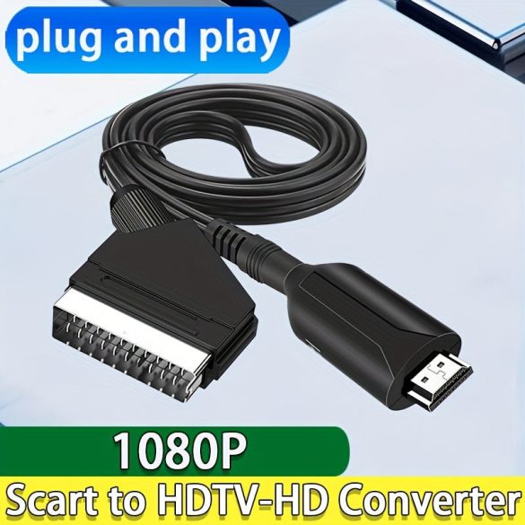 1 db 2024-es modell Scart-HDTV átalakító adapter kábel