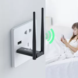  USB vezeték nélküli WiFi hatótávnövelő, 300Mbps hálózati jelerősítő