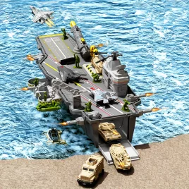   Gyermek repülőgép-hordozó játék katonai akciófigurákka