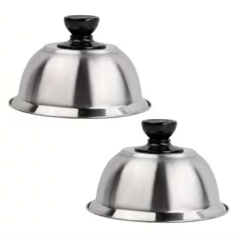 2 darab Rozsdamentes Acél Burger Fedő