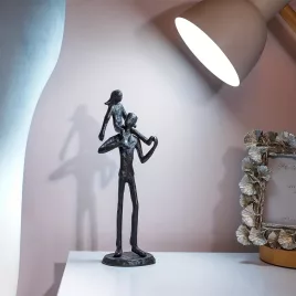 Vidám Apa-Lánya Figura dekor