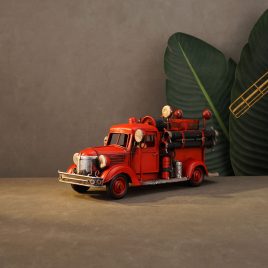 Retro Fém Tűzoltóautó Modell