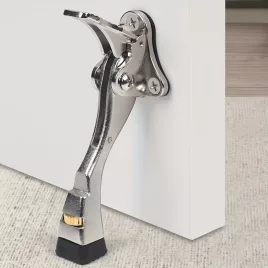 Polírozott fém ajtóütköző állítható magassággal