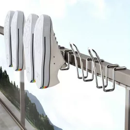   2db Fém Akasztós Cipőtartó Szervező Erkélyre és Előszobába