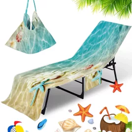   Gyorsan Száradó Szuper Strand Szék Huzat Csillaghal Mintával