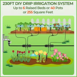 Csöpögő öntözési rendszer kertbe