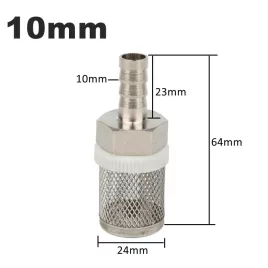   8–20 mm tömlőszűrő – Rozsdamentes acél hálós szűrő, öntözéshez, autómosáshoz, akváriumhoz, vízszivattyú szűréshez.
