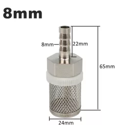   8–20 mm tömlőszűrő – Rozsdamentes acél hálós szűrő, öntözéshez, autómosáshoz, akváriumhoz, vízszivattyú szűréshez.