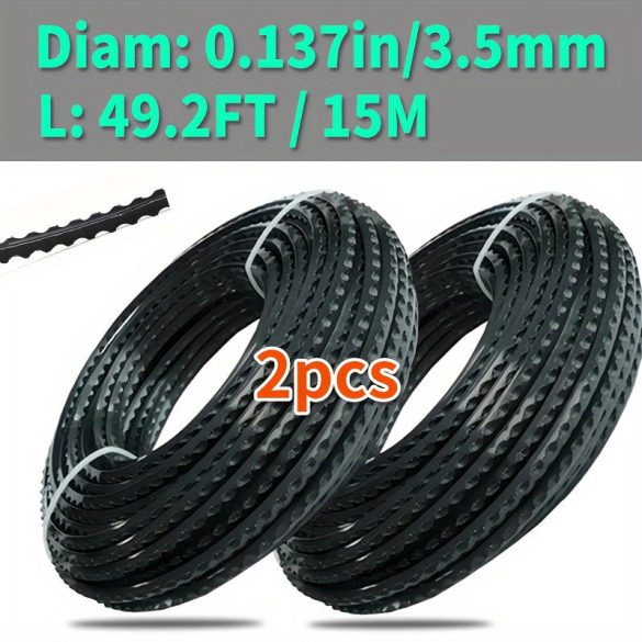 2 csomagos professzionális nejlon fogasfogú trimmer zsinór