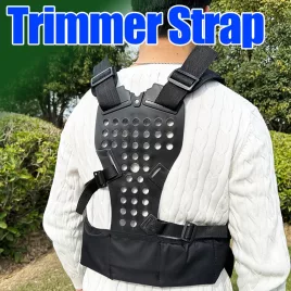   Fekete Trimmer Pánt - Tartós, Kényelmes, Állítható Nylon Vállpánt Fűnyírókhoz és Kerti Eszközökhöz