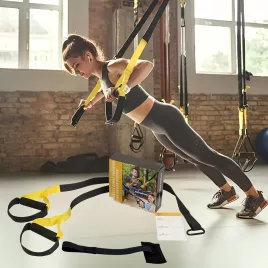   Állítható teljes testes felfüggesztő edzőkészlet ajtóhoz rögzítővel