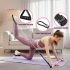 8db Készlet - Pilates Bar Készlet 4 Ellenállási Szalaggal (63.5 KG) 8 részes fekete【63.5 kg】