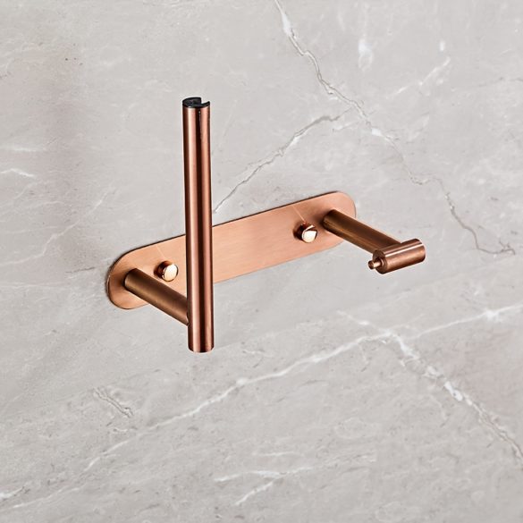 1db Öntapadó Vécépapír Tartó, 304 Rozsdamentes Acél Vécépapír Tartó rose golden forgatható wc-papír tartó