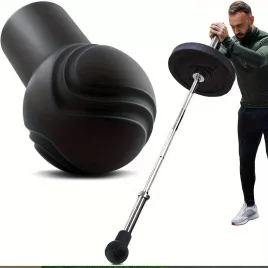   1x Sokoldalú fekete gumi akna tartozék súlyzóhoz - Ideális nyomáshoz, húzáshoz, forgáshoz, forgatáshoz és osztott guggoláshoz - 5.08cm-es rudakhoz illeszkedik, növeli az edzés változatosságát