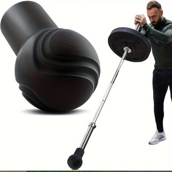 1x Sokoldalú fekete gumi akna tartozék súlyzóhoz - Ideális nyomáshoz, húzáshoz, forgáshoz, forgatáshoz és osztott guggoláshoz - 5.08cm-es rudakhoz illeszkedik, növeli az edzés változatosságát