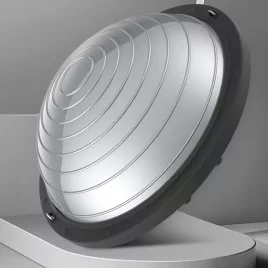   Bosu labda a sebességképzettséghez, egy félkör alakú egyensúlyozó jóga labda fitneszhez és pilateshez. szürke
