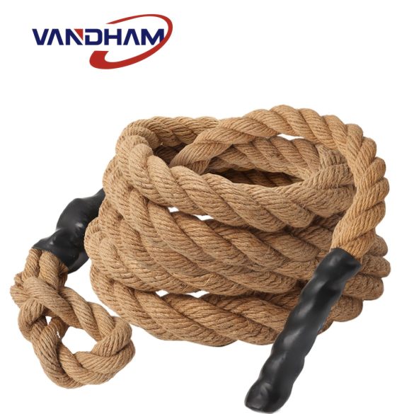 VANDHAM Battle Rope - Magas Intenzitású Fitnesz Kötél, Alkalmas Otthoni Edzőtermekben, Erősítő Edzésekhez És Súlyzó Edzésekhez - Tartós Edzés Kötél 2,5 Cm/1 Hüvelyk - 3M/10Ft