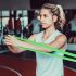 3 db jóga ellenállás szalag készlet, TPE elasztikus szalagok 4 ellenállási szinttel, sport gyakorlati felszerelések fitneszhez, jóghoz, pilateshez, erősítő edzéshez