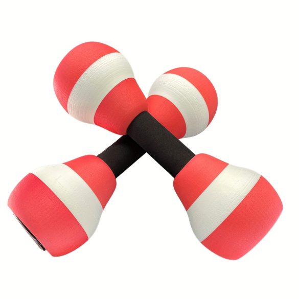 2db, Aqua Fitness Barbell, Swim Aqua Fitness Barbell, Vízi Aerobik Gyakorlat Piros és fehér