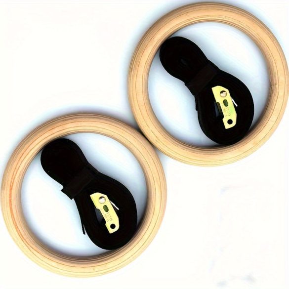 Fa gyűrűk húzódzkodáshoz és erőnléti edzéshez 28 Mm-es Akasztógyűrű + 2,5 Cm-es Heveder