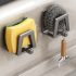 4db Modern Easy Install Öntapadó Fém Trapézúmosó Tároló Állvány szürke - 4 db