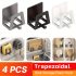 4db Modern Easy Install Öntapadó Fém Trapézúmosó Tároló Állvány szürke - 4 db
