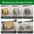 4db Modern Easy Install Öntapadó Fém Trapézúmosó Tároló Állvány szürke - 4 db