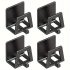 4db Modern Easy Install Öntapadó Fém Trapézúmosó Tároló Állvány Fekete - 4 db