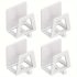 4db Modern Easy Install Öntapadó Fém Trapézúmosó Tároló Állvány fehér - 4 db